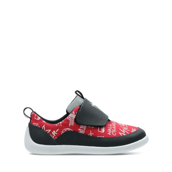 Clarks Girls Play Power Toddler Trainers Red | USA-4527096